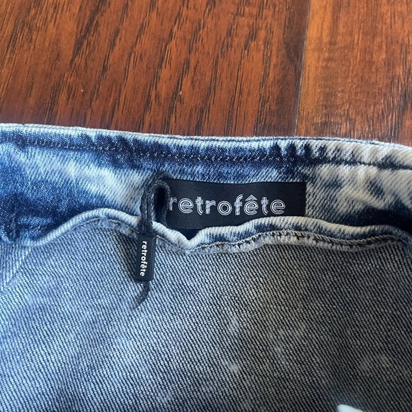 NWOT Retrofete Willa Denim Mini Skirt Medium - Picture 3 of 10